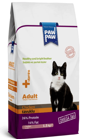 Paw Paw Adult Cat Food Chicken 1kg Pack