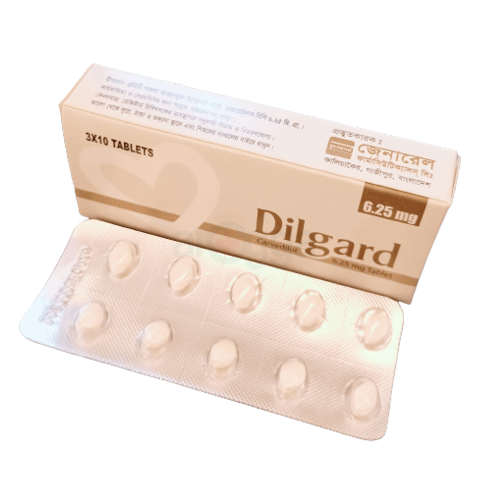 Dilgard 6.25 price in Bangladesh | Arogga Online Pharmacy