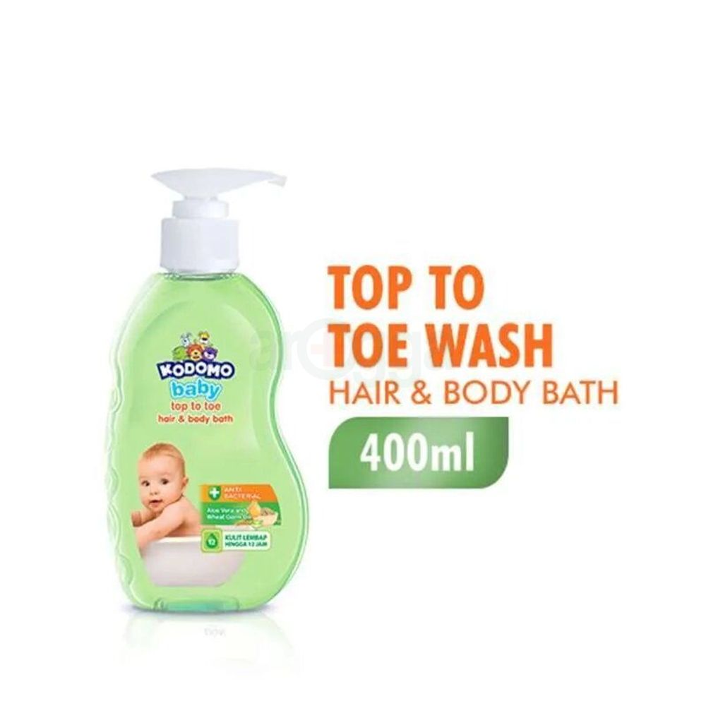 Kodomo Top to Toe Anti Bacterial Hair Body Bath with Aloe Vera