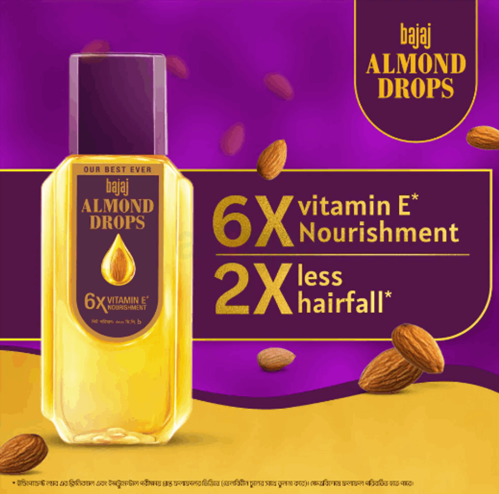 Bajaj Almond Drops Vitamin E Hair Oil 200ml Arogga Beauty Store
