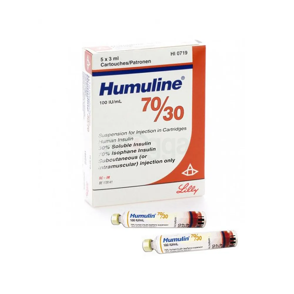 Humulin 70/30 Cartidge 100IU/ml Injection - Arogga Online Pharmacy